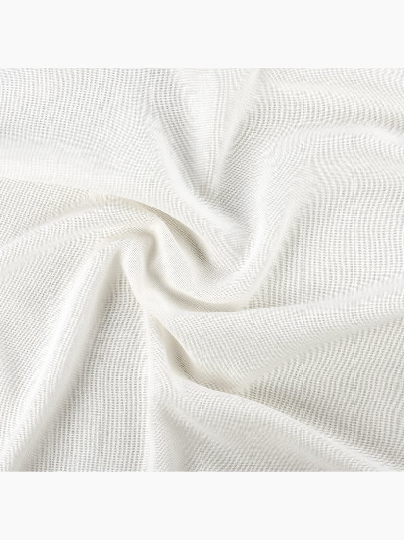 Tenda filtrante in cotone e lino con occhielli Ecru - Kiabi
