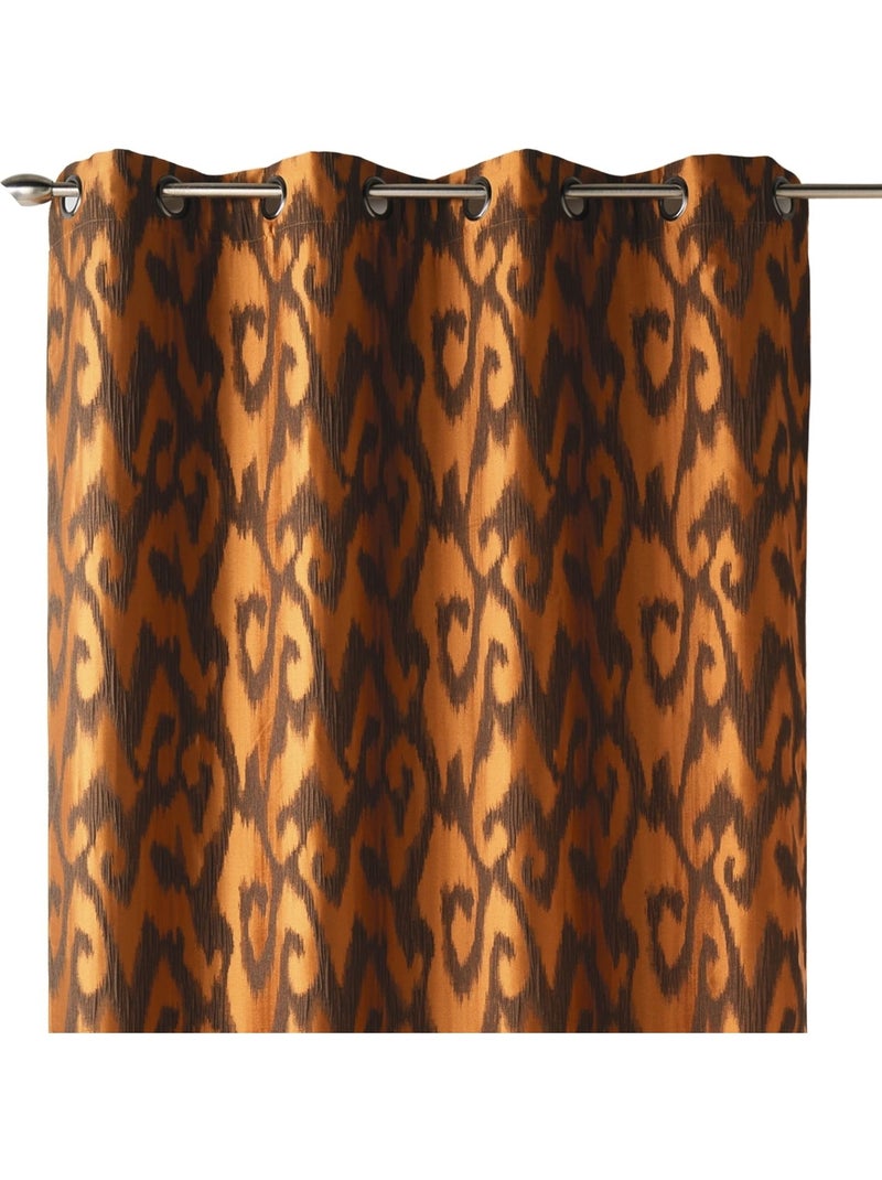 Tenda filtrante in jacquard con motivi barocchi Giallo scuro - Kiabi