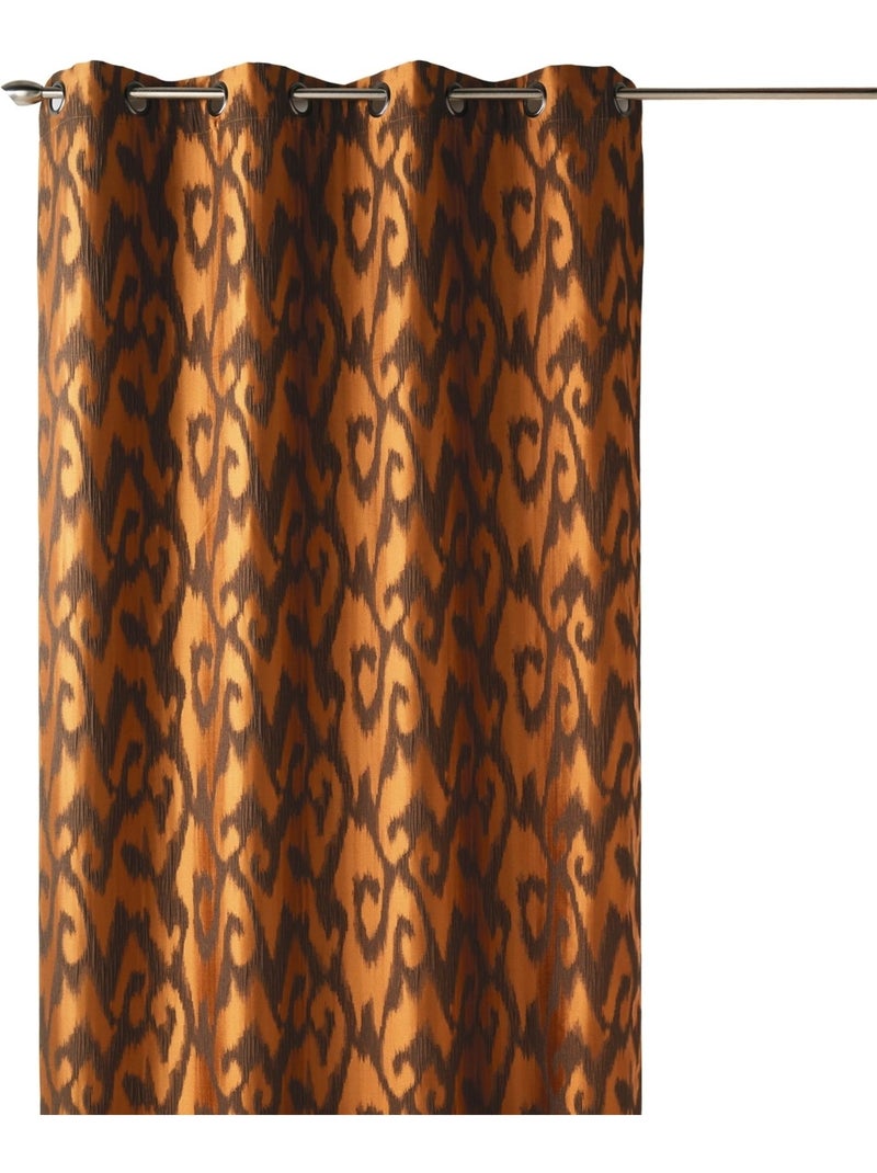 Tenda filtrante in jacquard con motivi barocchi Giallo scuro - Kiabi
