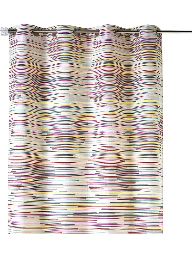 Tenda filtrante in jacquard con motivi grafici Rosa - Kiabi