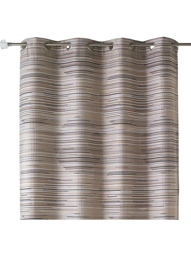 Tenda filtrante in jacquard con motivi grafici Tortora - Kiabi