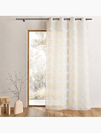 Tenda filtrante in jacquard con righe verticali ondulate