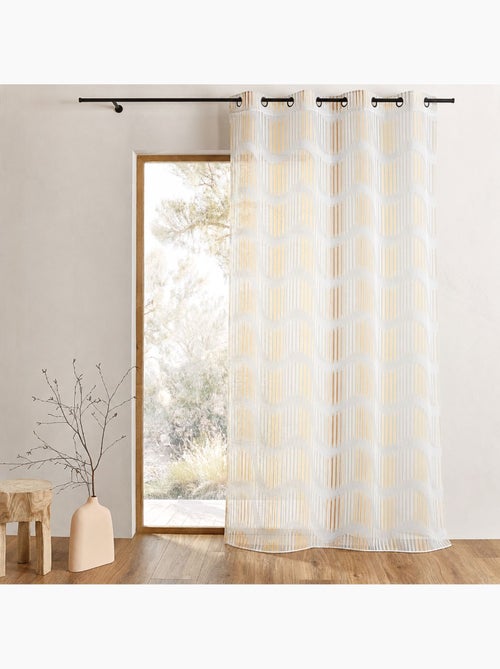 Tenda filtrante in jacquard con righe verticali ondulate - Kiabi