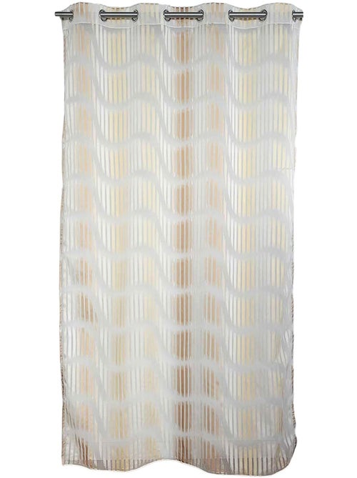 Tenda filtrante in jacquard con righe verticali ondulate - Kiabi
