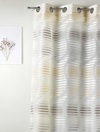 Tenda filtrante in jacquard con righe verticali ondulate