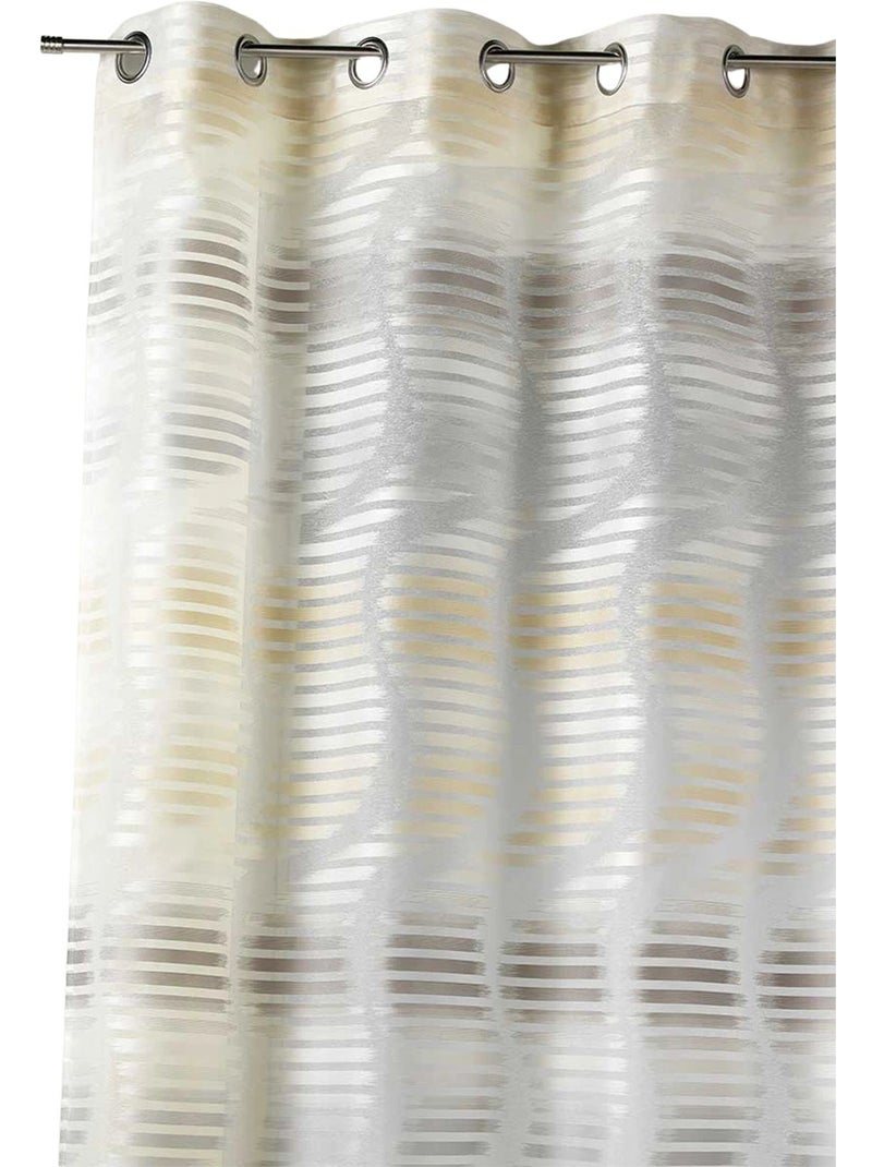 Tenda filtrante in jacquard con righe verticali ondulate Grigio chiaro - Kiabi