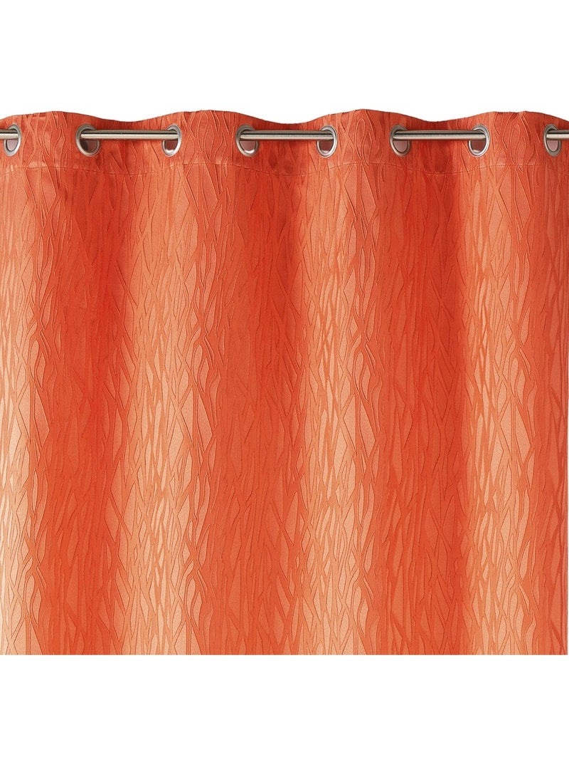 Tenda filtrante in jacquard stampato Arancione - Kiabi
