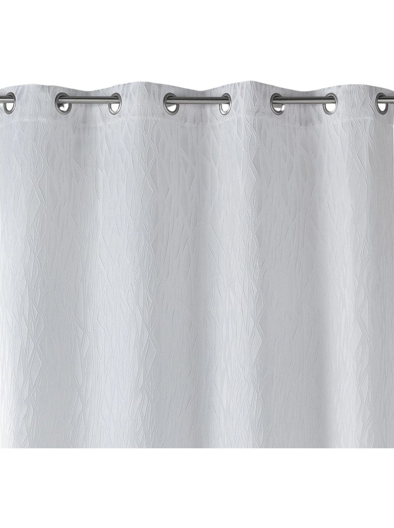 Tenda filtrante in jacquard stampato Bianco - Kiabi