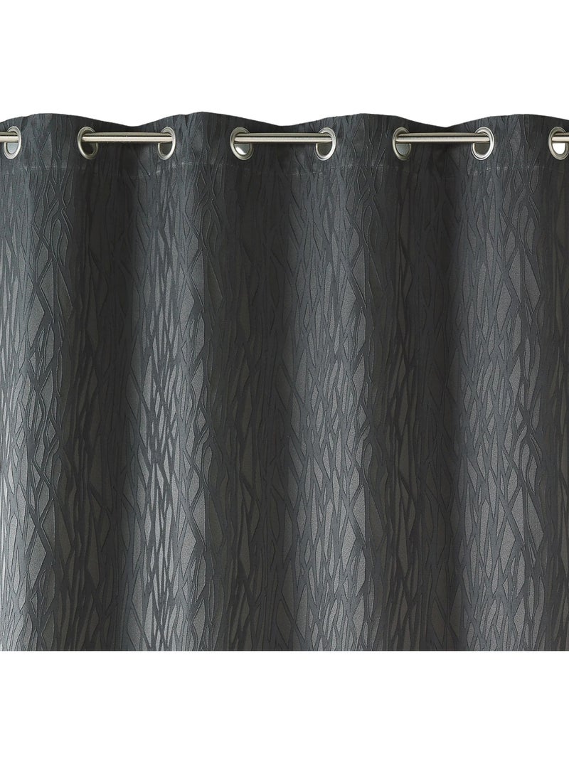 Tenda filtrante in jacquard stampato Grigio antracite - Kiabi
