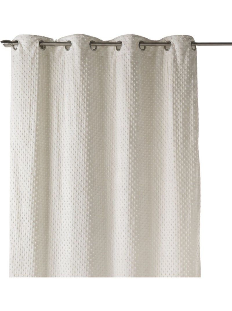 Tenda filtrante in pile con pois in rilievo Ecru - Kiabi