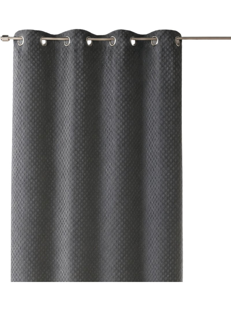 Tenda filtrante in pile con pois in rilievo Grigio chiaro - Kiabi
