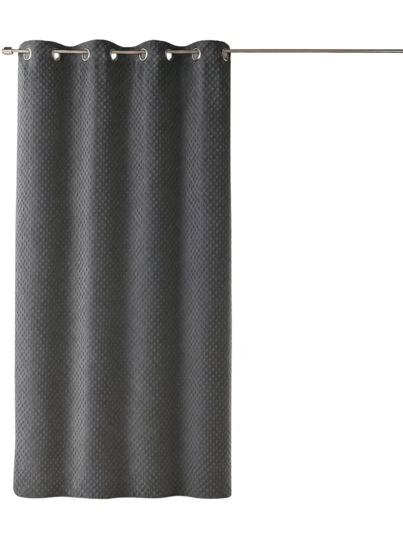 Tenda filtrante in pile con pois in rilievo Grigio chiaro - Kiabi