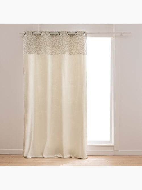Tenda filtrante in policotone con fascia in jacquard chenille leopardato - Kiabi