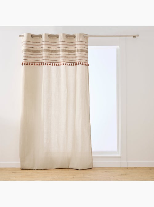 Tenda filtrante in policotone con occhielli e pompon - Kiabi