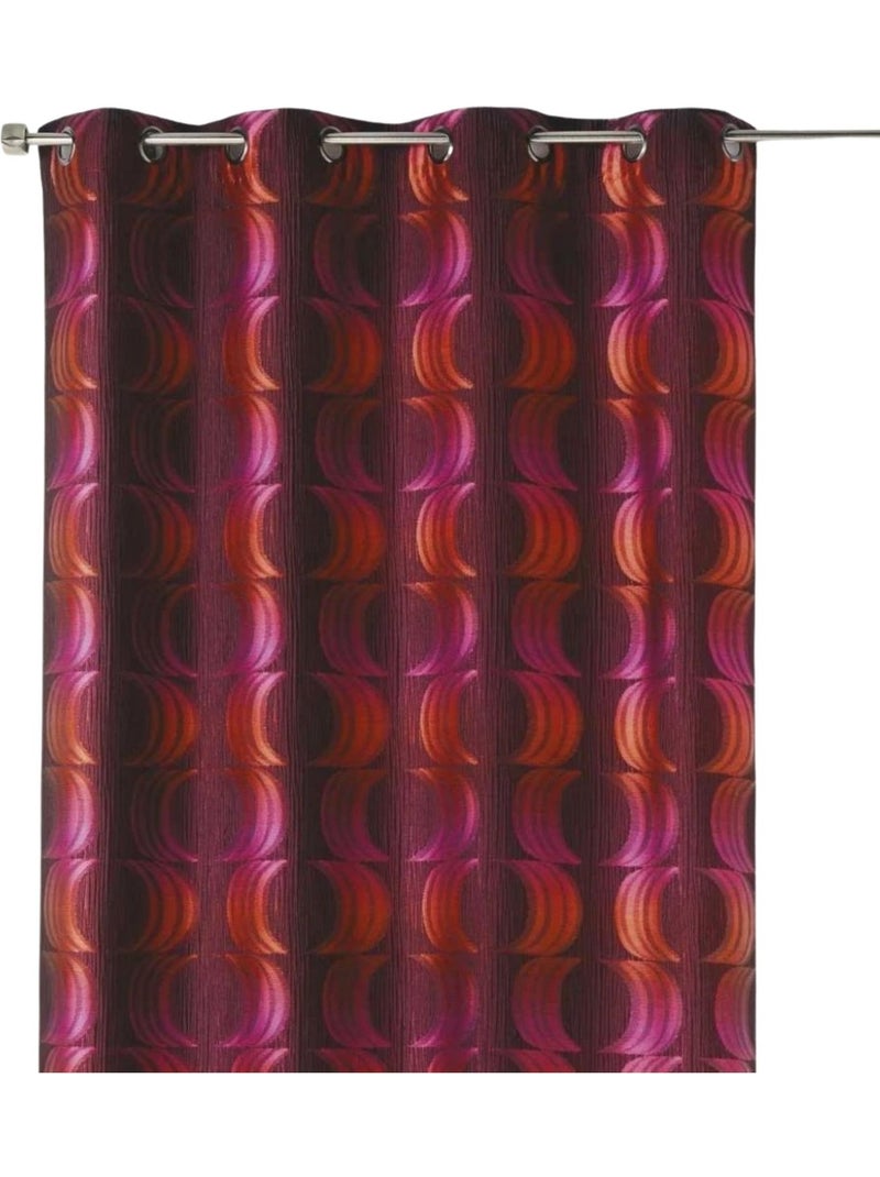 Tenda filtrante jacquard con motivi a mezzaluna Bordeaux - Kiabi