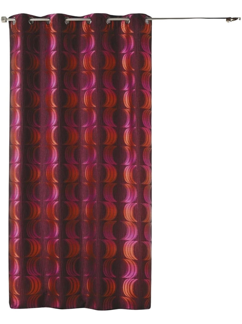 Tenda filtrante jacquard con motivi a mezzaluna Bordeaux - Kiabi