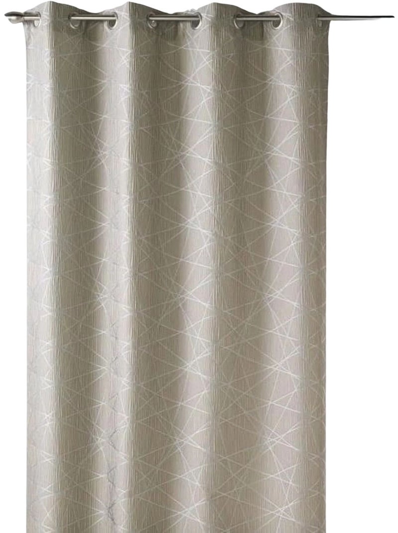 Tenda filtrante jacquard con motivi geometrici Beige - Kiabi