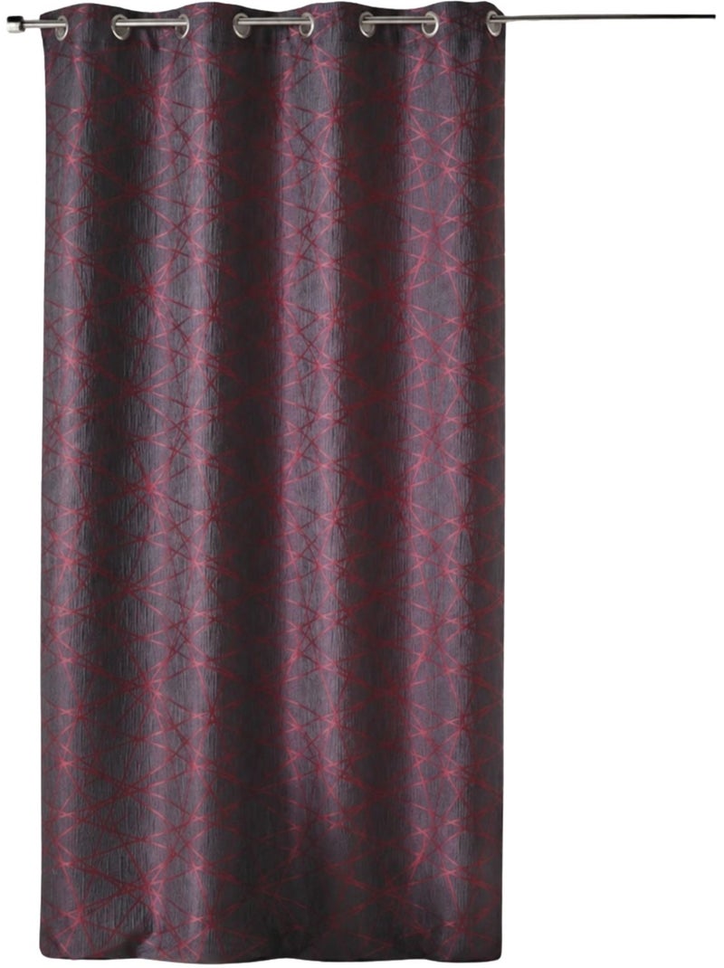 Tenda filtrante jacquard con motivi geometrici Bordeaux - Kiabi