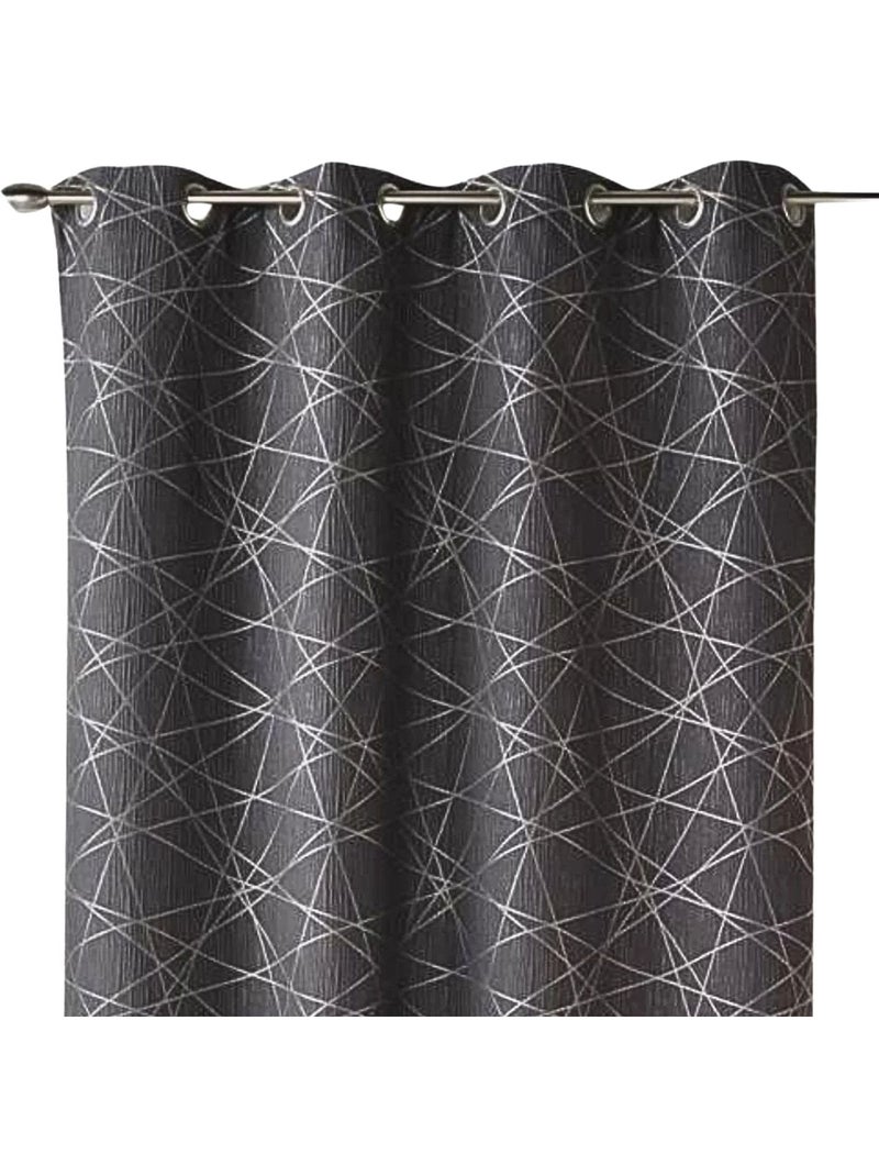 Tenda filtrante jacquard con motivi geometrici Grigio chiaro - Kiabi