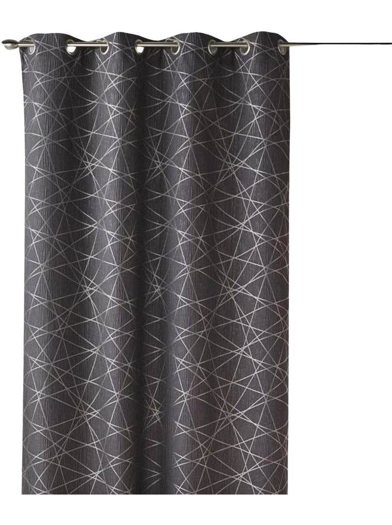 Tenda filtrante jacquard con motivi geometrici Grigio chiaro - Kiabi
