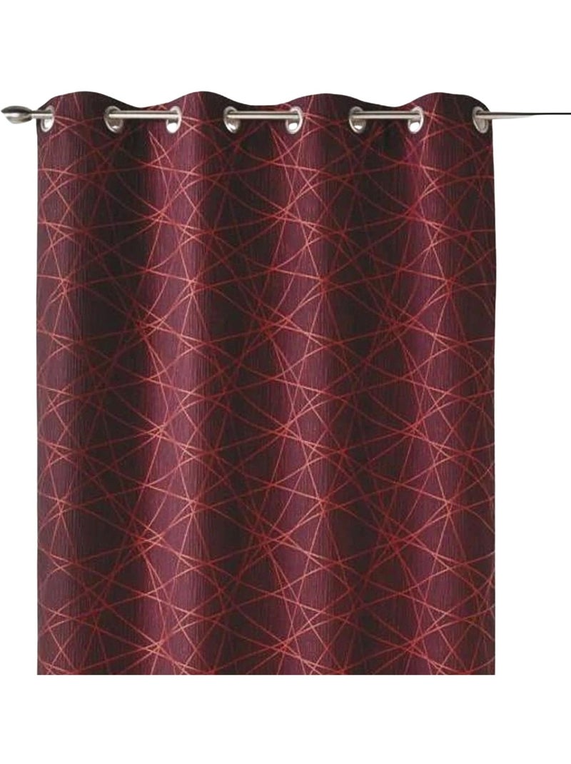Tenda filtrante jacquard con motivi geometrici Rosa lampone - Kiabi