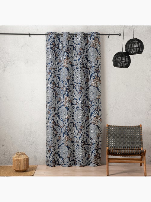Tenda filtrante jacquard floreale a motivo grafico e raffinato - Kiabi