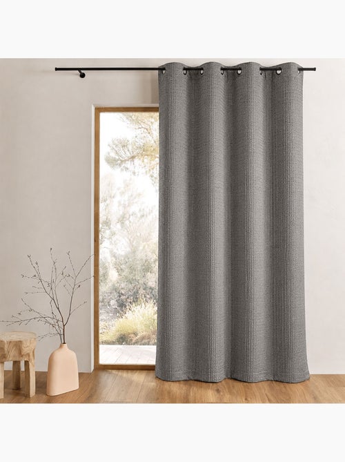 Tenda filtrante spessa in jacquard a tinta unita con motivi in rilievo - Kiabi Tenda filtrante spessa in jacquard a tinta unita con motivi in rilievo - Kiabi