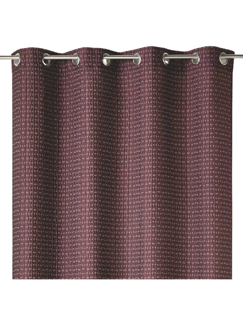 Tenda filtrante spessa in jacquard a tinta unita con motivi in rilievo Viola prugna - Kiabi