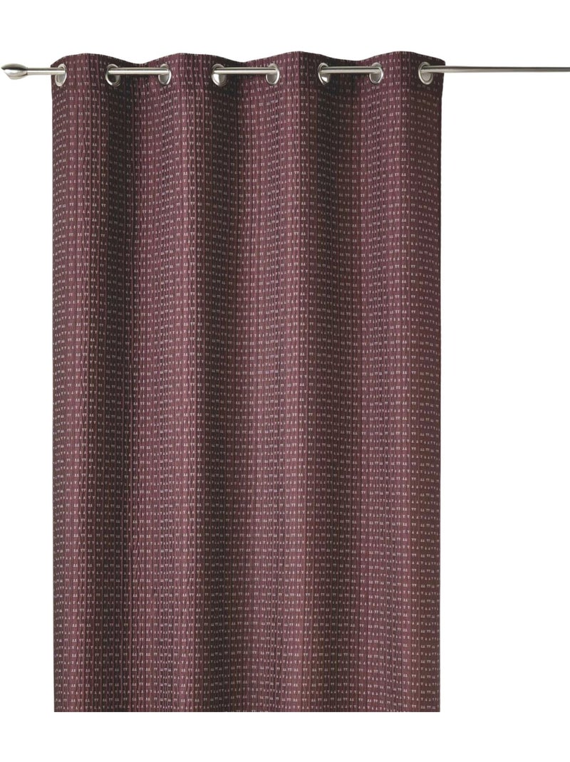 Tenda filtrante spessa in jacquard a tinta unita con motivi in rilievo Viola prugna - Kiabi