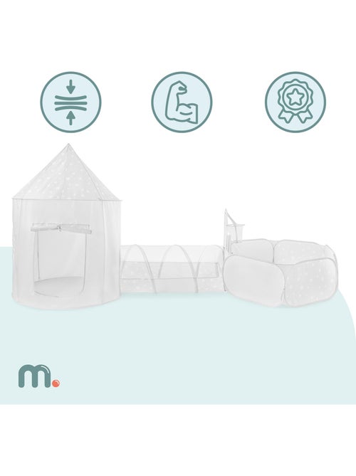Tenda gioco 3-in-1 mamabrum per bambini – castello, piscina con palline e tunnel dai 3 anni - Kiabi
