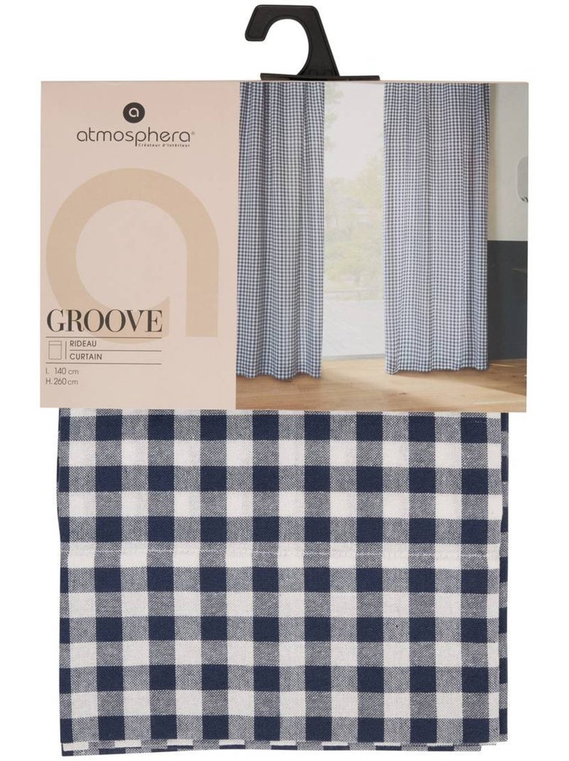 Tenda groove 260x140cm blu marino con motivo gingham Blu marino - Kiabi