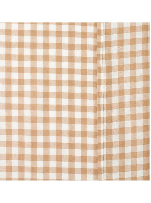 Tenda groove 260x140cm in lino beige con motivo a coste - Kiabi
