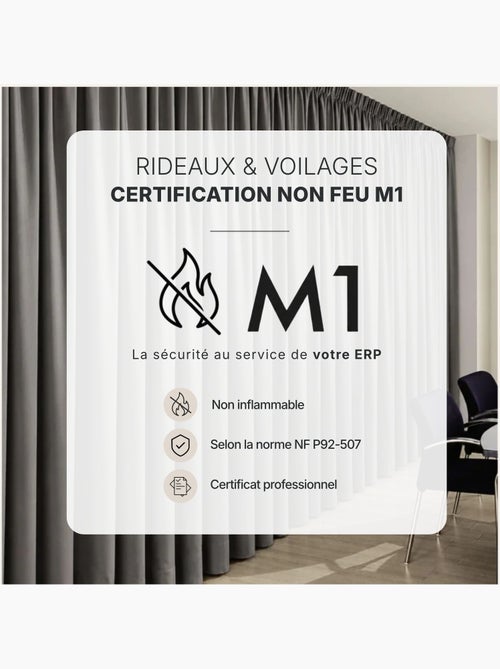 Tenda ignifuga m1 con arricciature - Kiabi