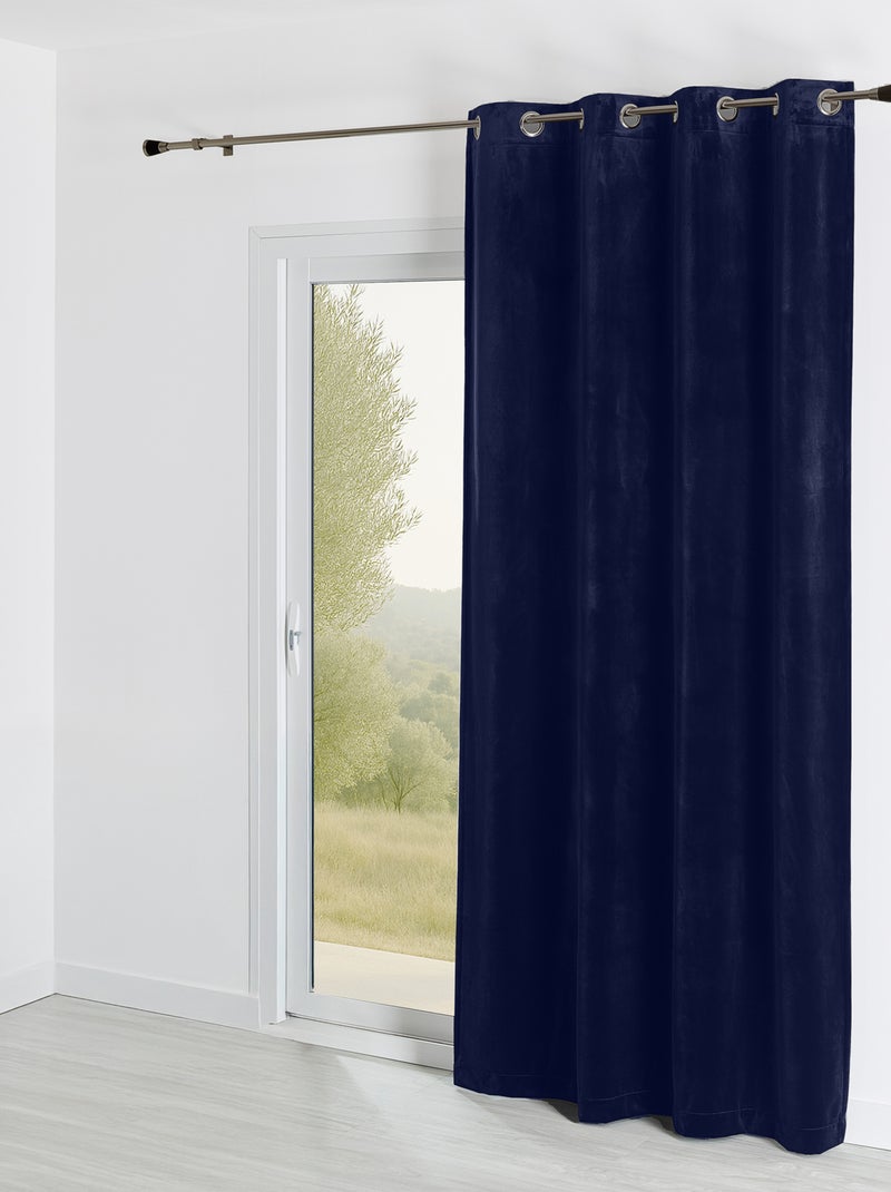 Tenda ignifuga M1 in velluto pregiato Blu marino - Kiabi