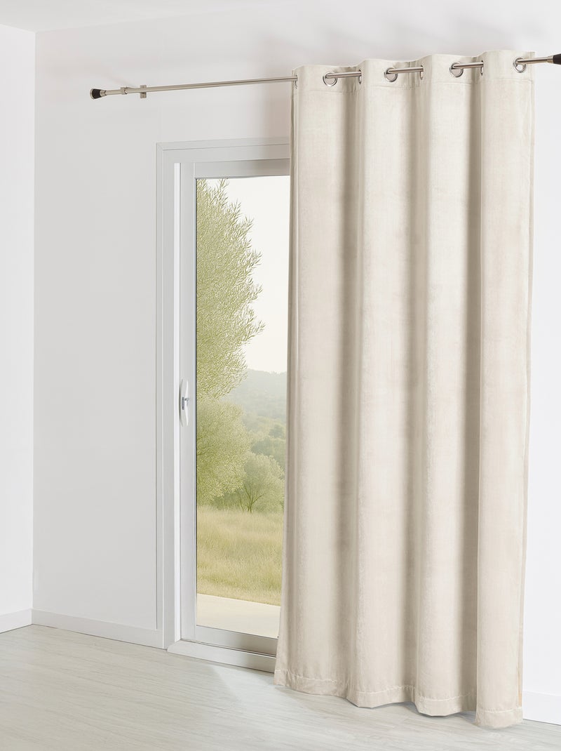 Tenda ignifuga M1 in velluto pregiato Ecru - Kiabi