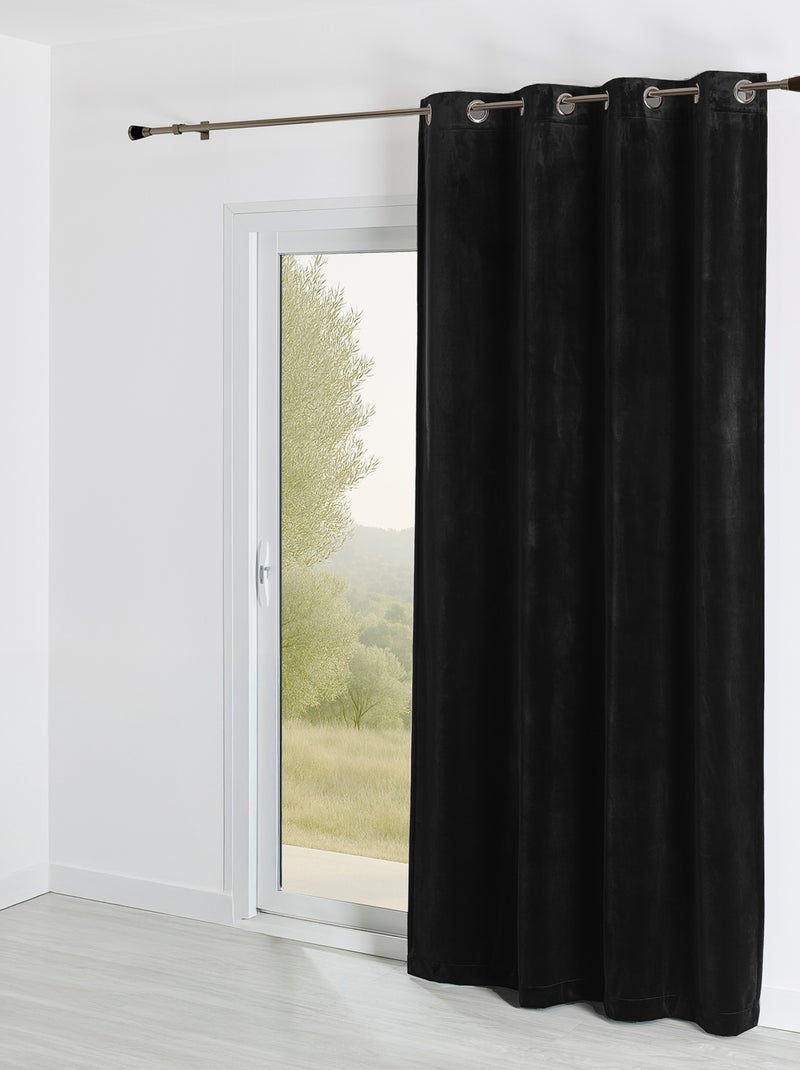 Tenda ignifuga M1 in velluto pregiato Nero - Kiabi