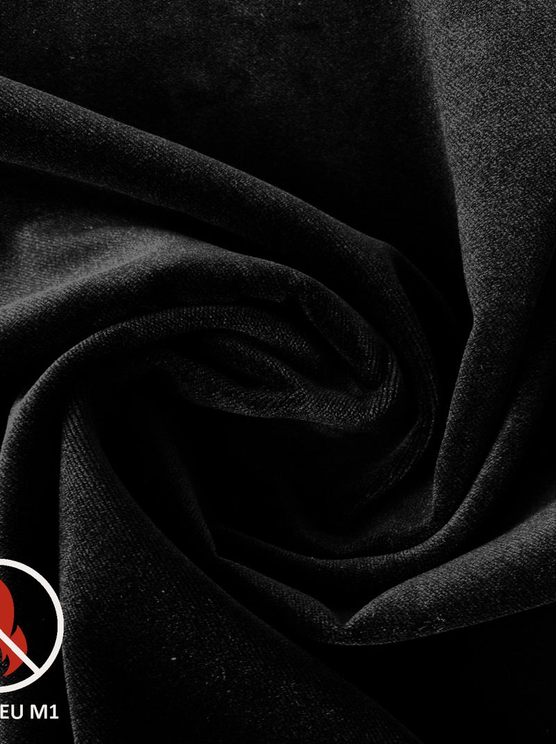 Tenda ignifuga M1 in velluto pregiato Nero - Kiabi