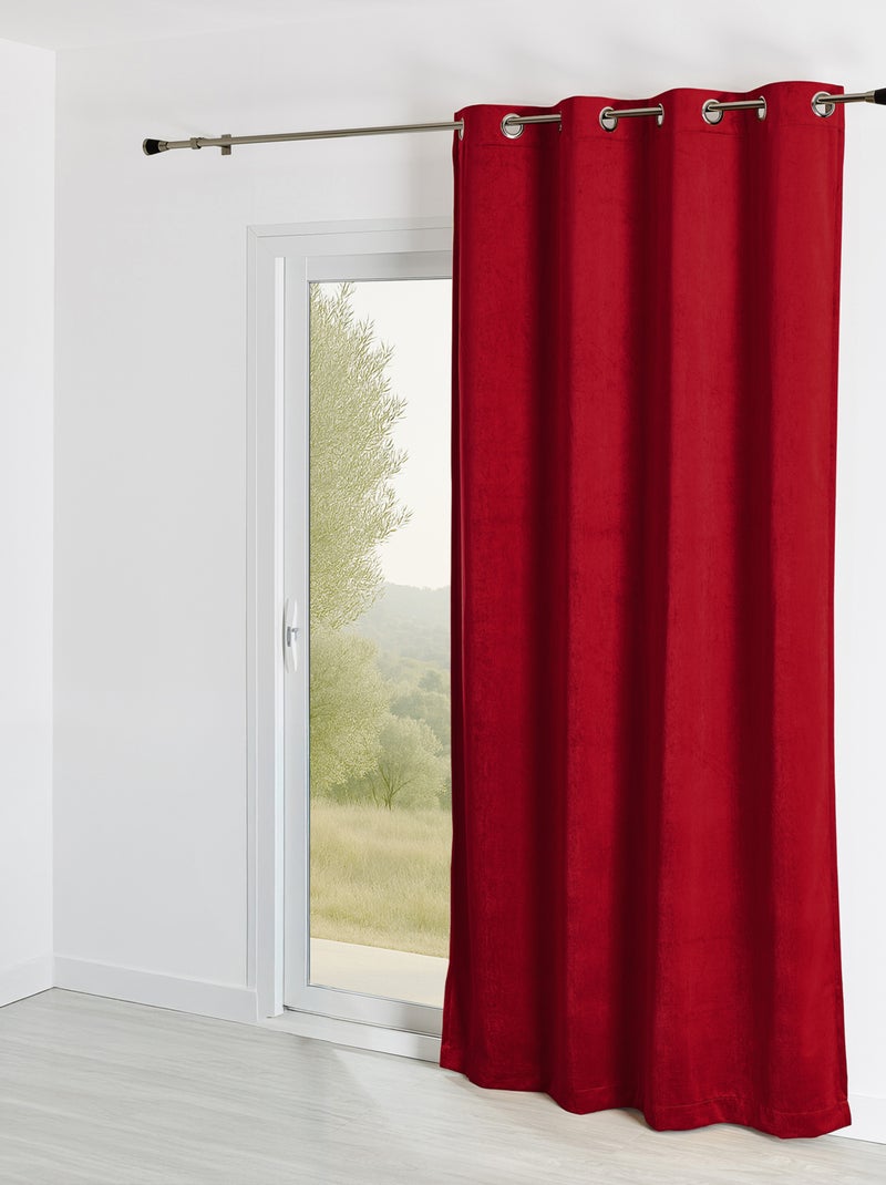 Tenda ignifuga M1 in velluto pregiato Rosso - Kiabi