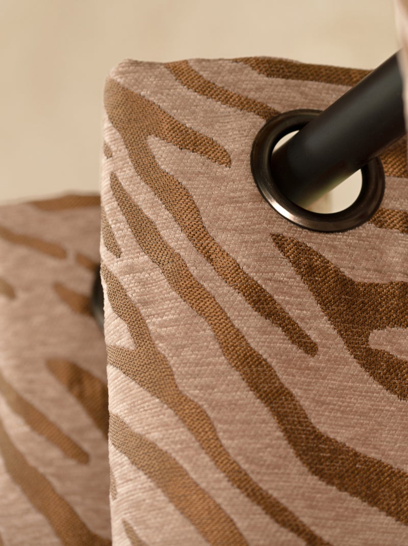 Tenda in ciniglia zebrata Beige - Kiabi