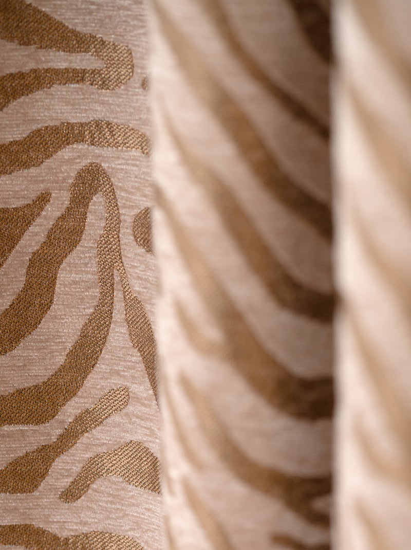 Tenda in ciniglia zebrata Beige - Kiabi