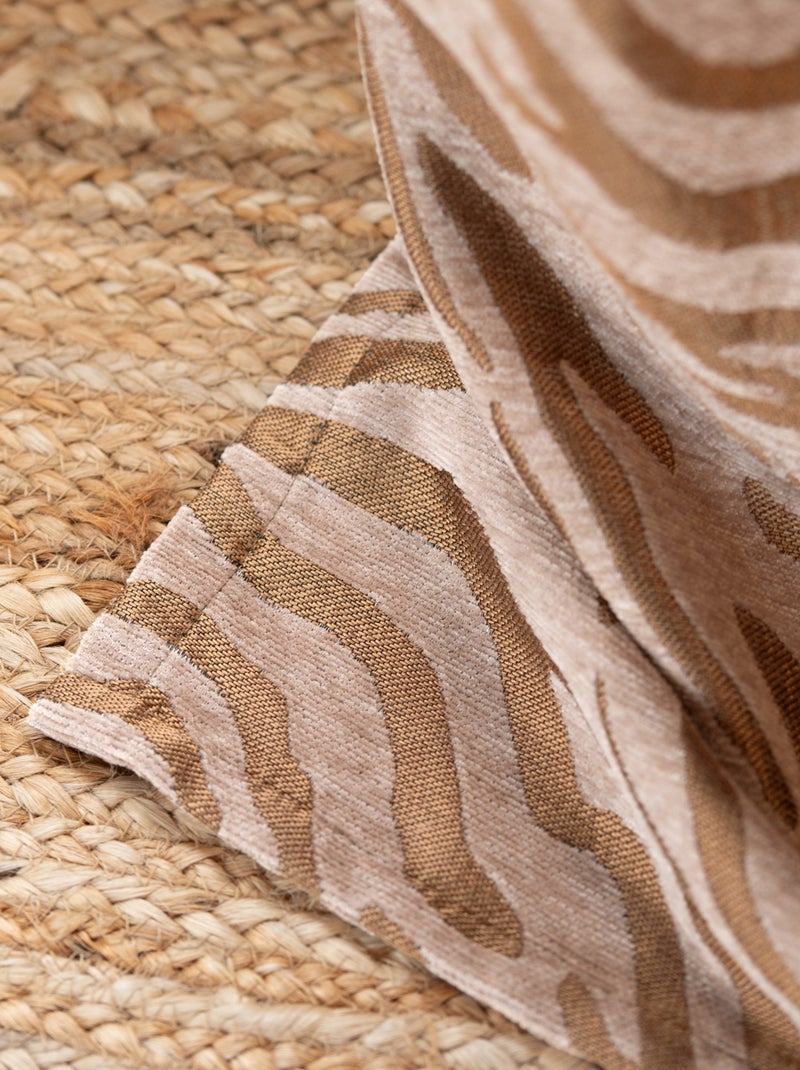 Tenda in ciniglia zebrata Beige - Kiabi