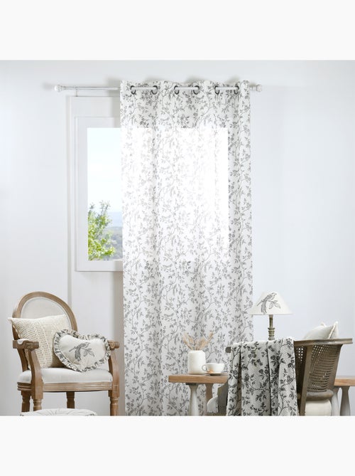 Tenda in cotone con occhielli e stampa floreale - Kiabi Tenda in cotone con occhielli e stampa floreale - Kiabi