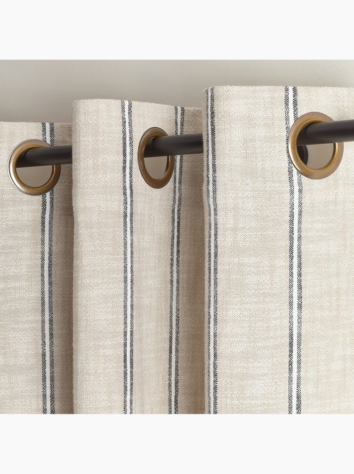 Tenda in cotone fiammato a righe con occhielli - Kiabi