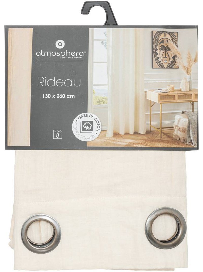 Tenda in cotone jamana 130x260cm bianco avorio Avorio - Kiabi
