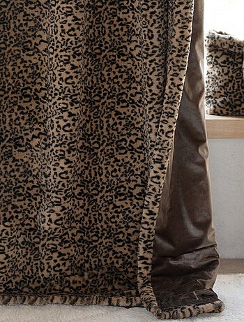 Tenda in finta pelliccia di leopardo
