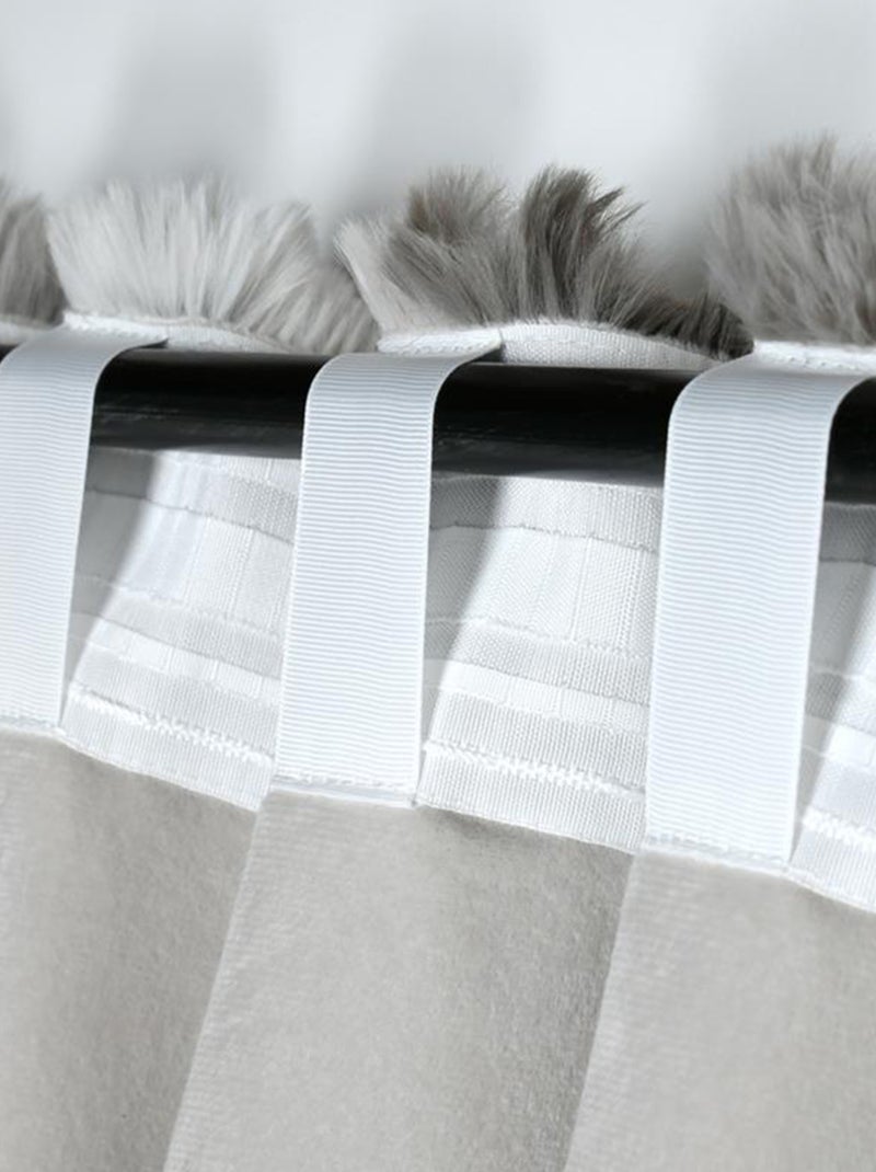 Tenda in finta pelliccia ultra morbida Grigio perla - Kiabi