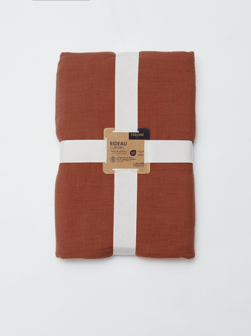 Tenda in garza di cotone MARRONE - Kiabi