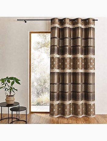 Tenda in jacquard a pois e righe