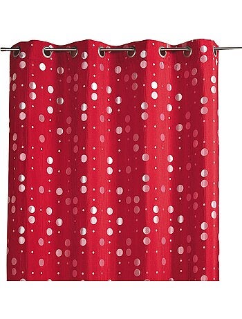 Tenda in jacquard stropicciato con motivi circolari