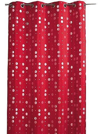 Tenda in jacquard stropicciato con motivi circolari